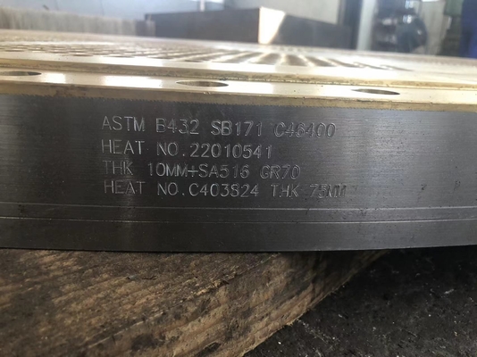 ASTMC46400 真鍮のチューブ シート 12mm の爆発するチューブ シートの結合された版の熱交換器